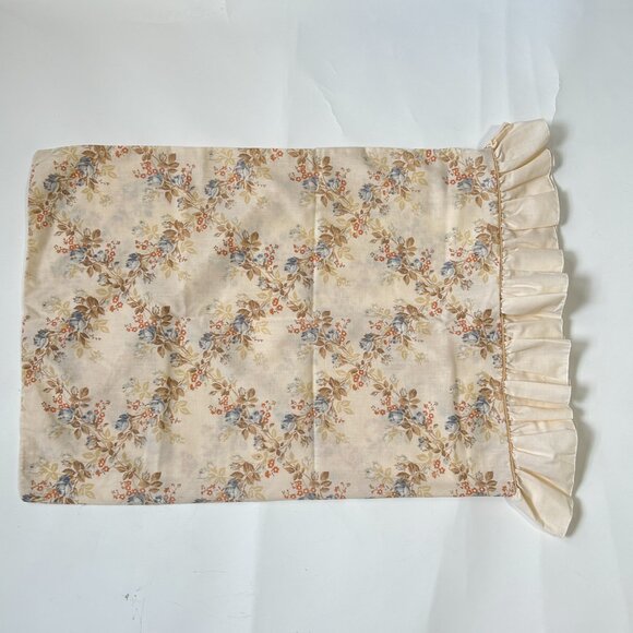 Vintage Lady Pepperell Floral 2 x Standard Pillowcases Ruffles No Iron Muslin - Picture 6 of 12